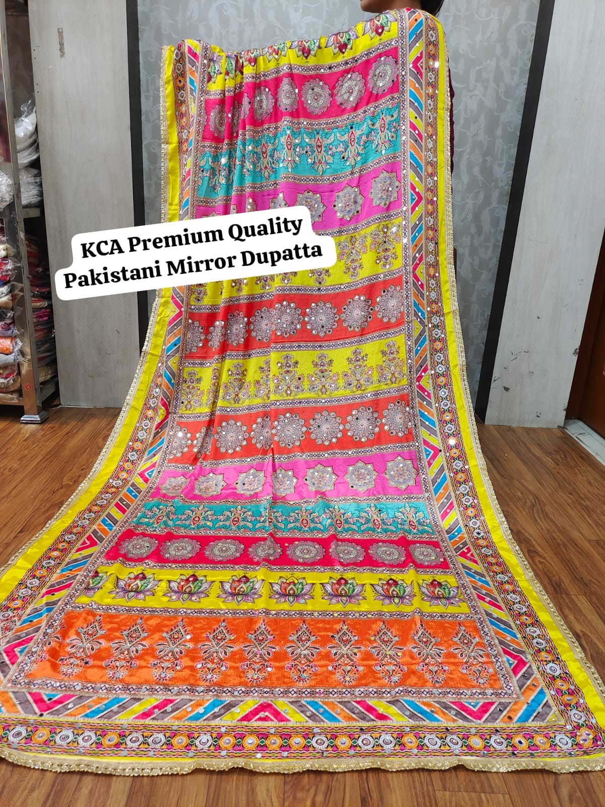 Pakistani Mirror Work Chinnon Dupattas