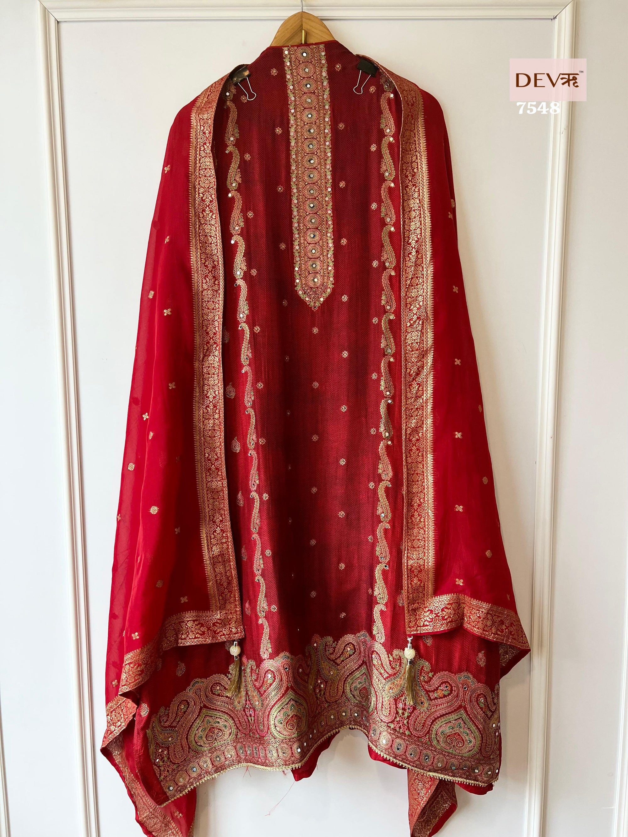Russian Silk with benarsi weave top with shantoon bottom