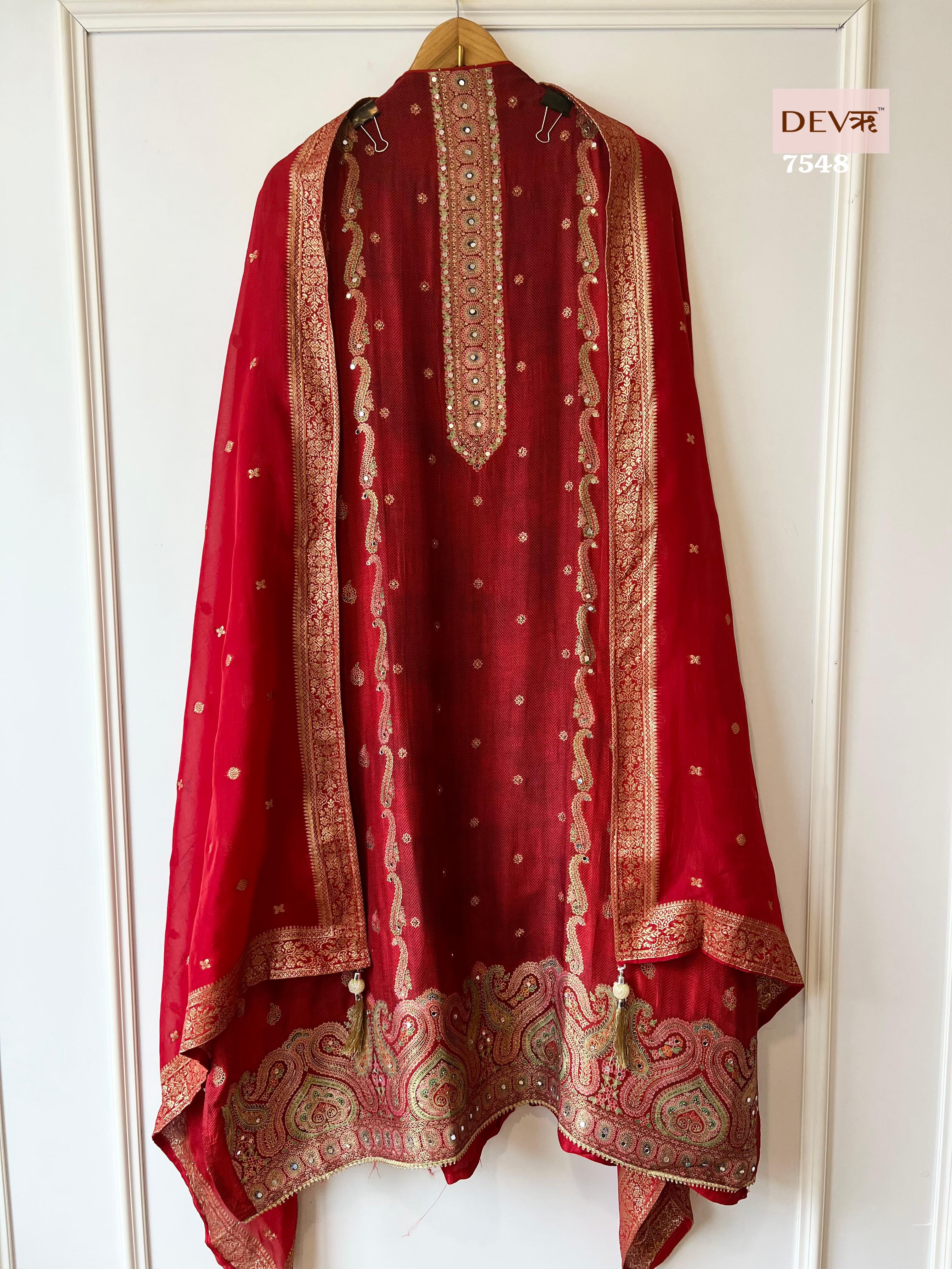 Russian Silk with benarsi weave top with shantoon bottom