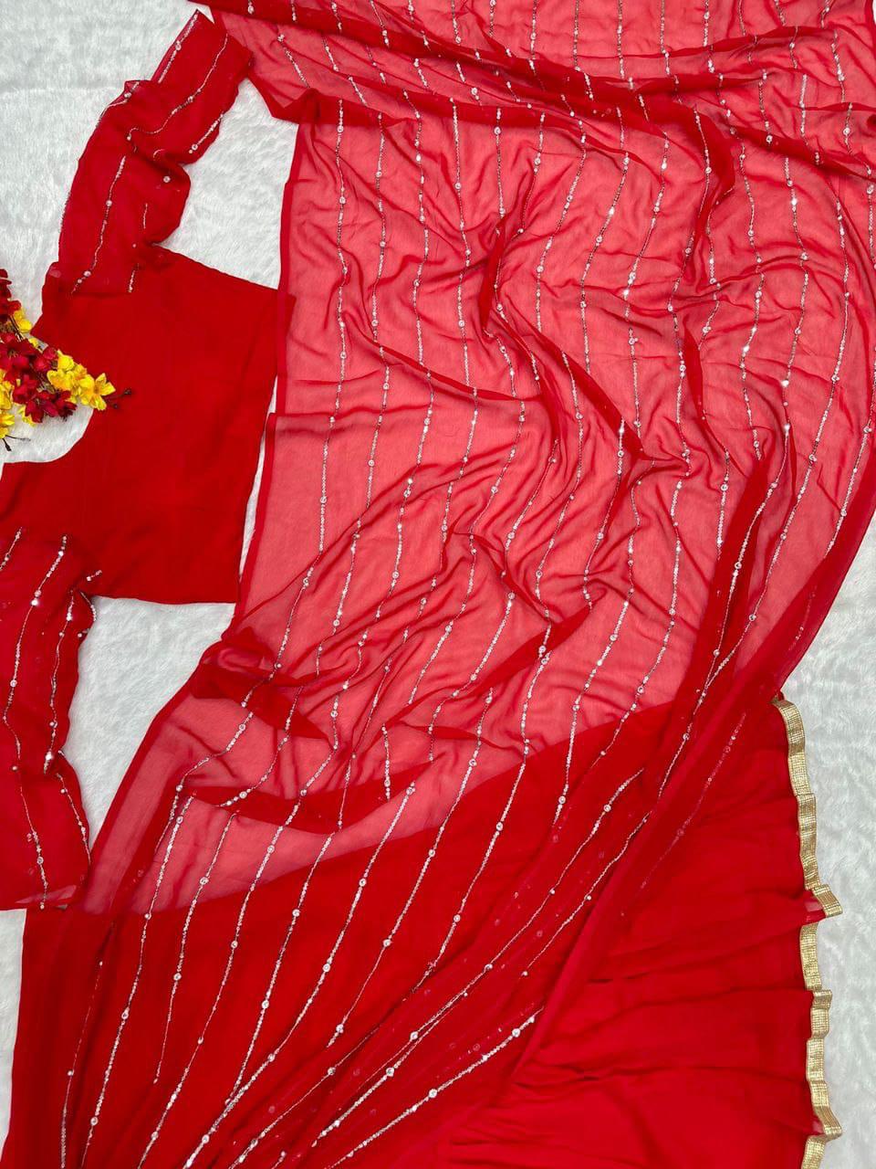 Georgette Lehenga Sarees