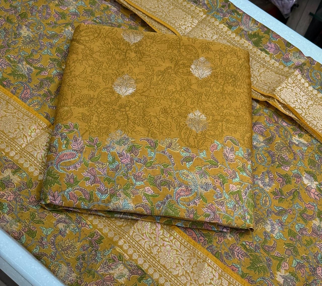 Beautiful Maheshwari top n dupatta with viscose silk bottom