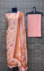 Mercirised Silk Maheshwari Printed Suit