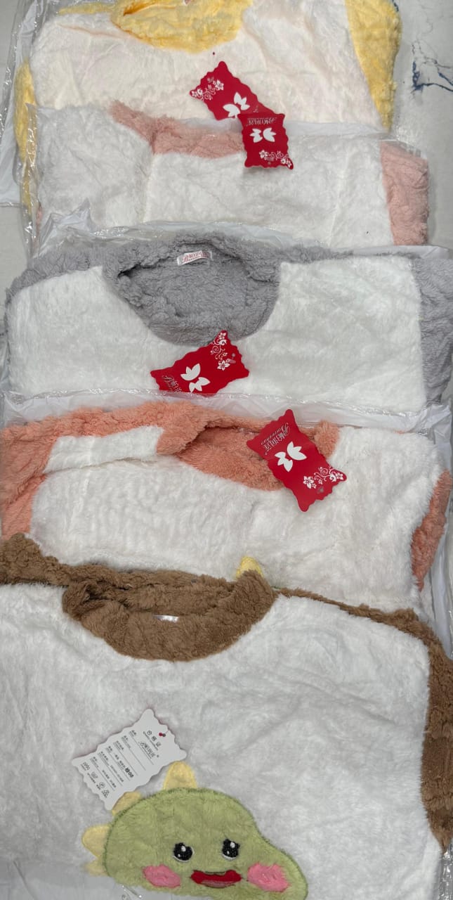 Zipper Puppy Warm Night Suits