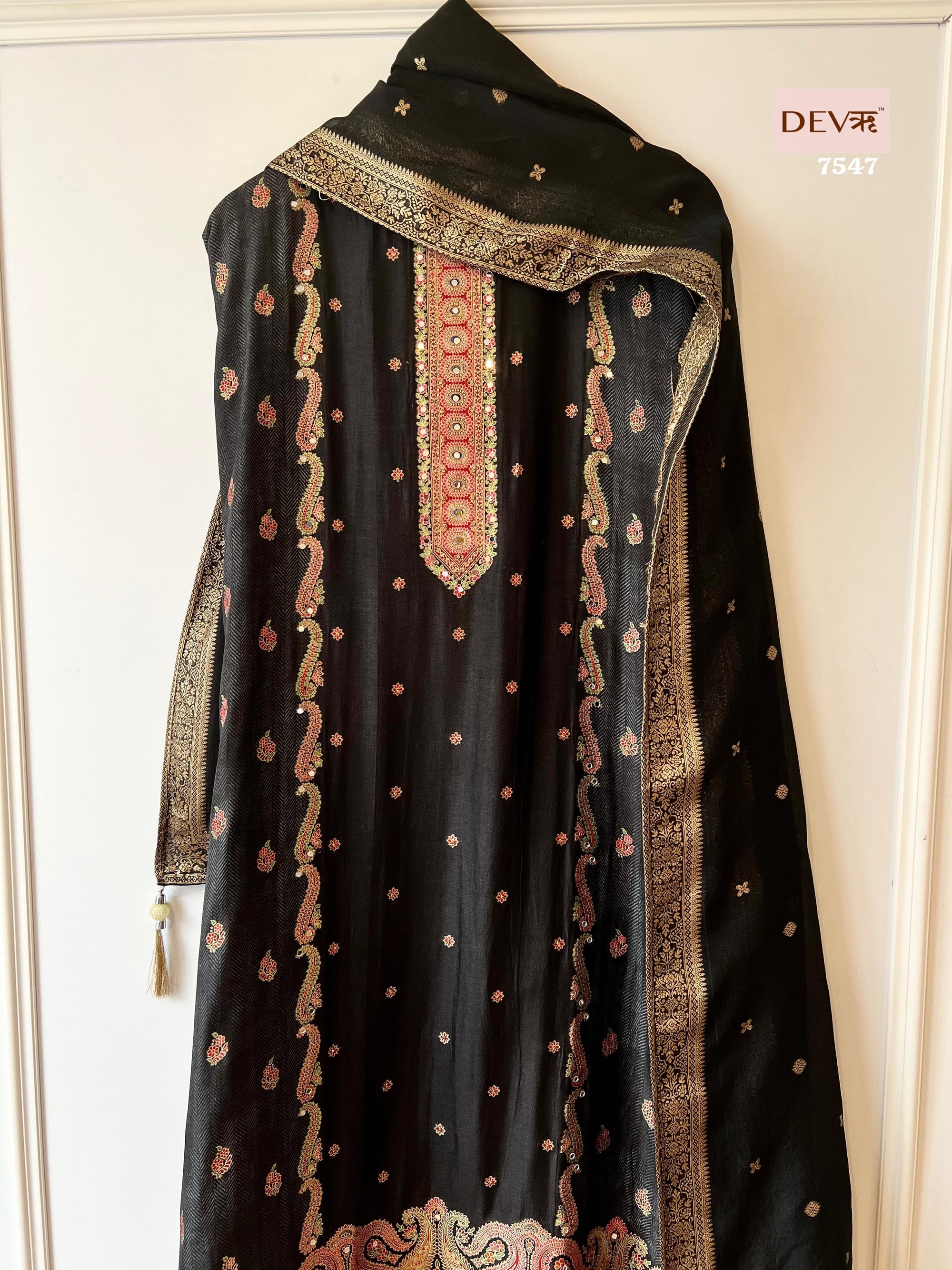 Russian Silk with benarsi weave top with shantoon bottom