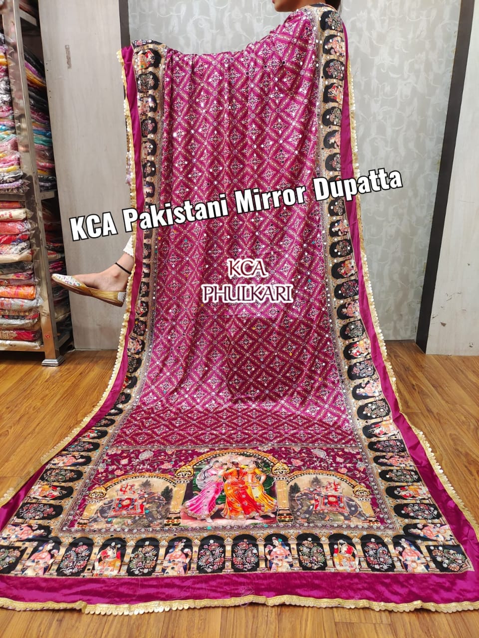 Pakistani Mirror Work Chinnon Dupattas