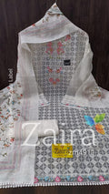 Organza semi-stitched with beautiful sequins n handwork embroidery