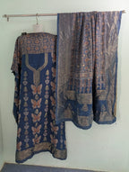 Dola Silk Ajrakh Hand Block 2 pc Suits