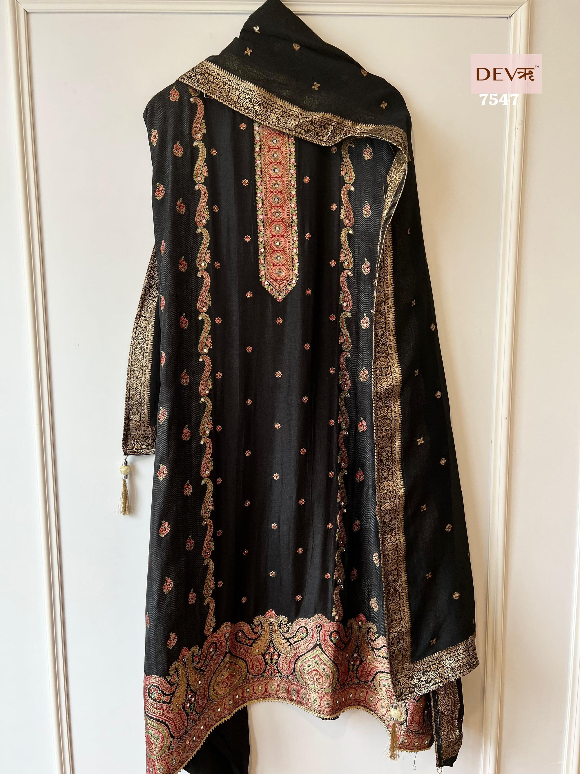 Russian Silk with benarsi weave top with shantoon bottom