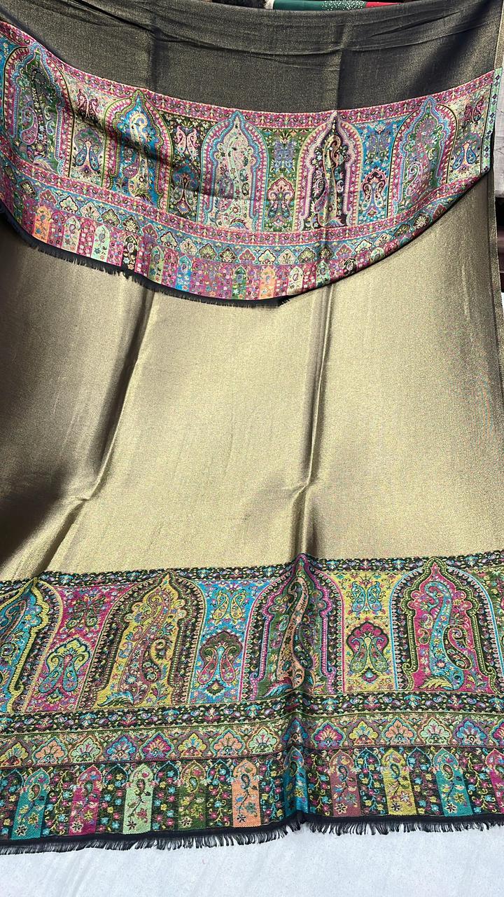 Metallic Kani Reversible Pashmina Shawls