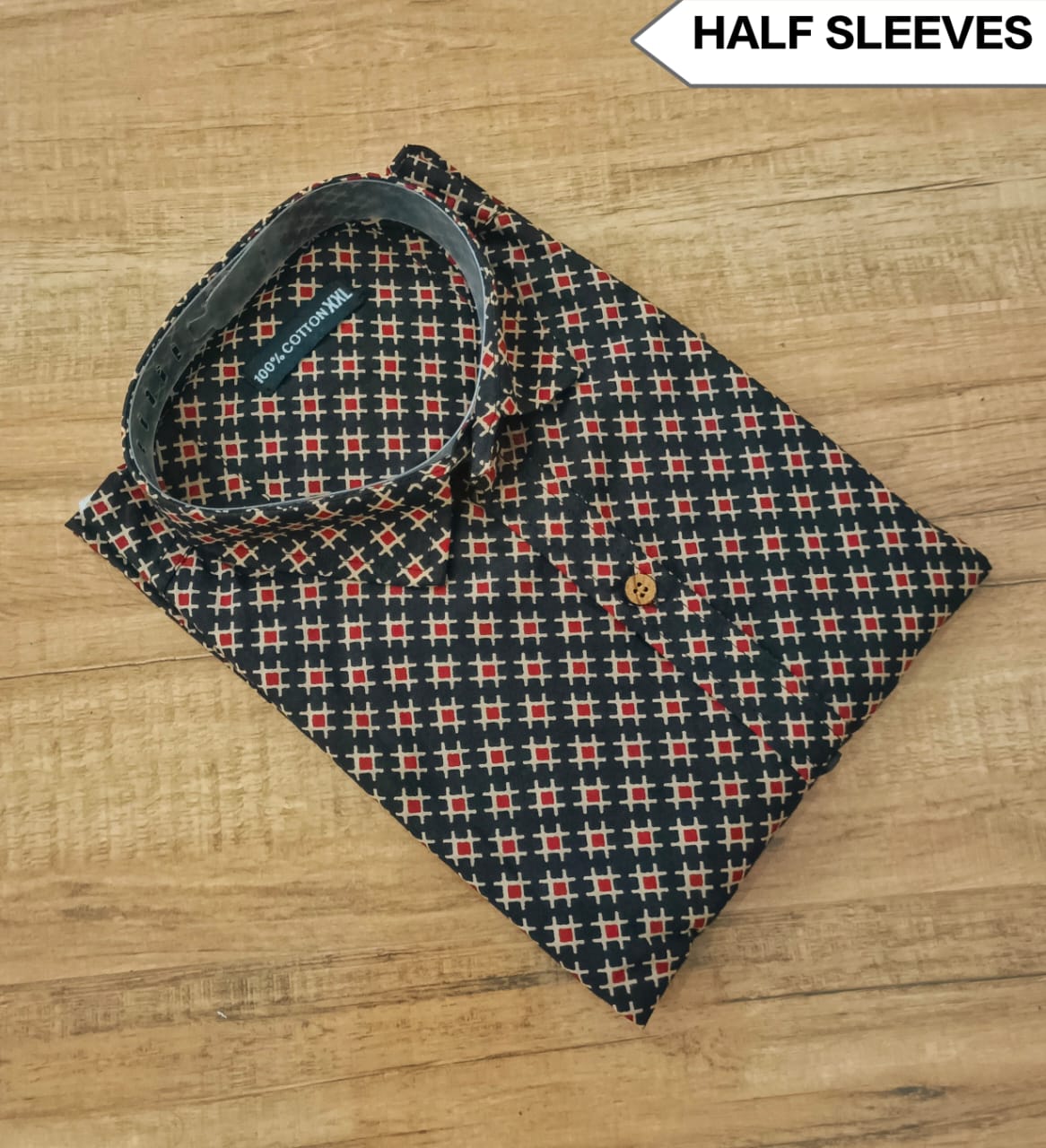 Men's Half Sleeves Cotton Shirt