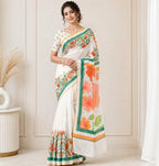 Independence Day Linen Cotton Saree