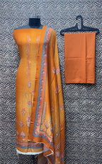 Mercirised Silk Maheshwari Printed Suit