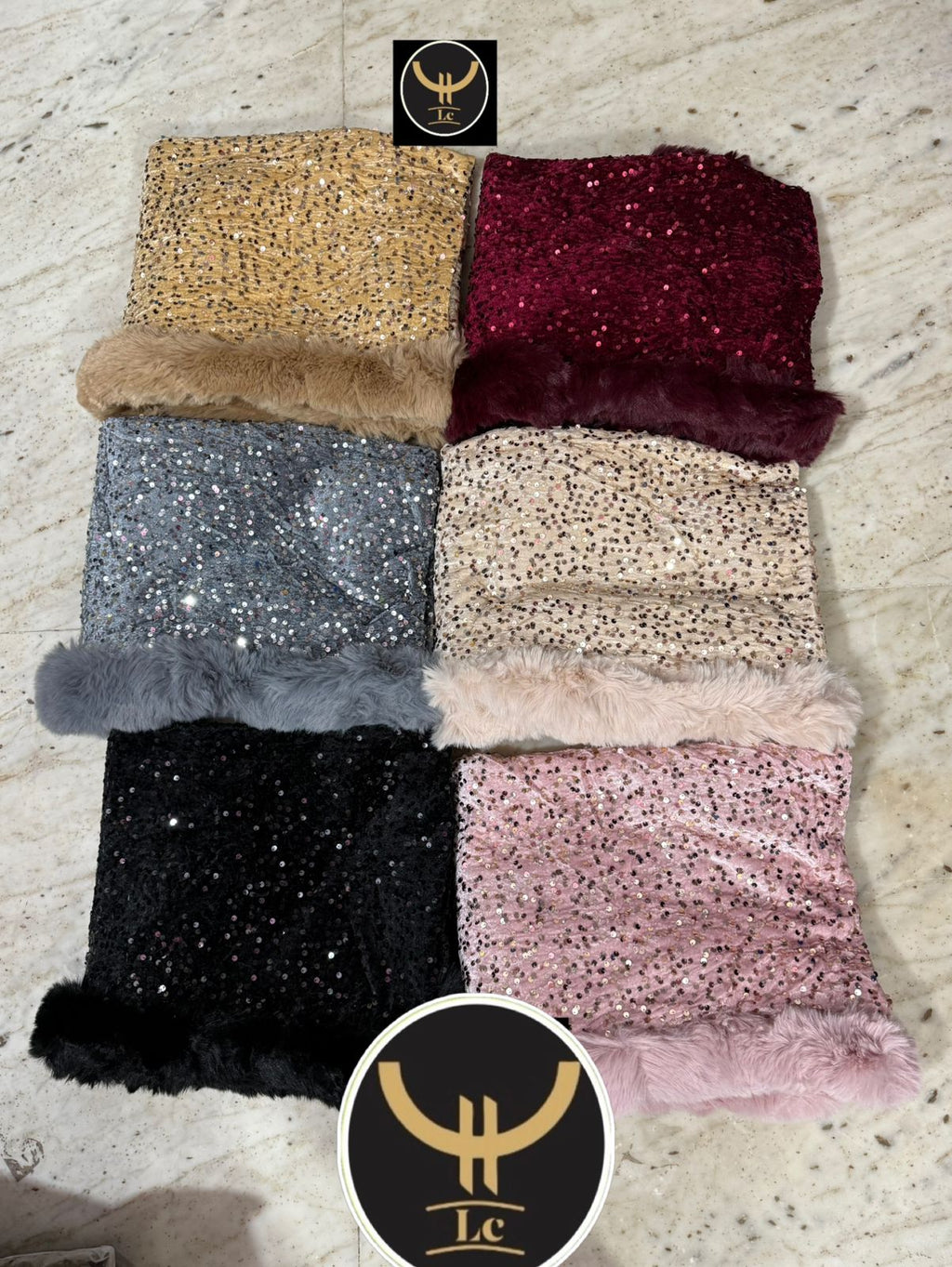 Velvet Stole/Ponchos with Sequins