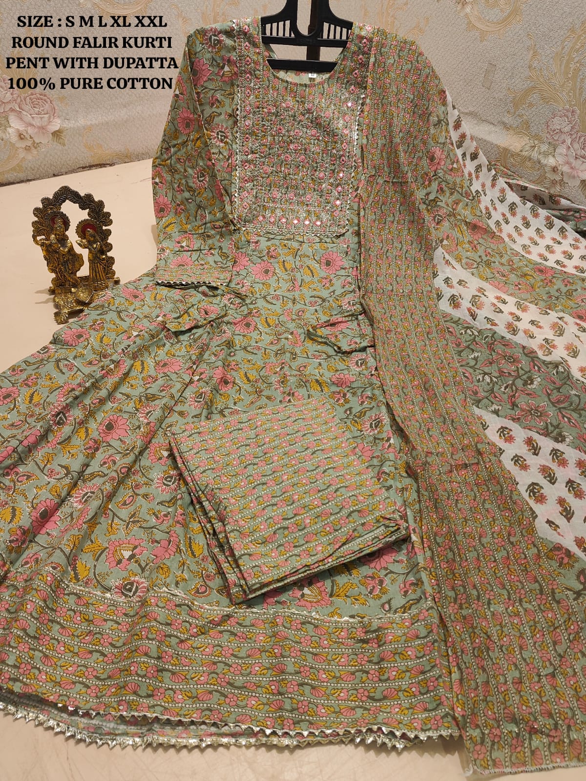 Full Flair Kurti Pant with Dupatta