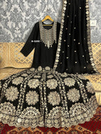 Chinnon Garara Set with patra gota zari work