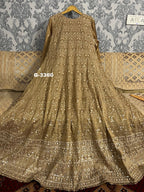 Chinnon Anarkali Stitched with Zari Sequins work