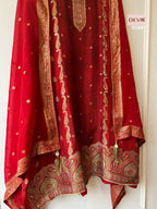 Russian Silk with benarsi weave top with shantoon bottom