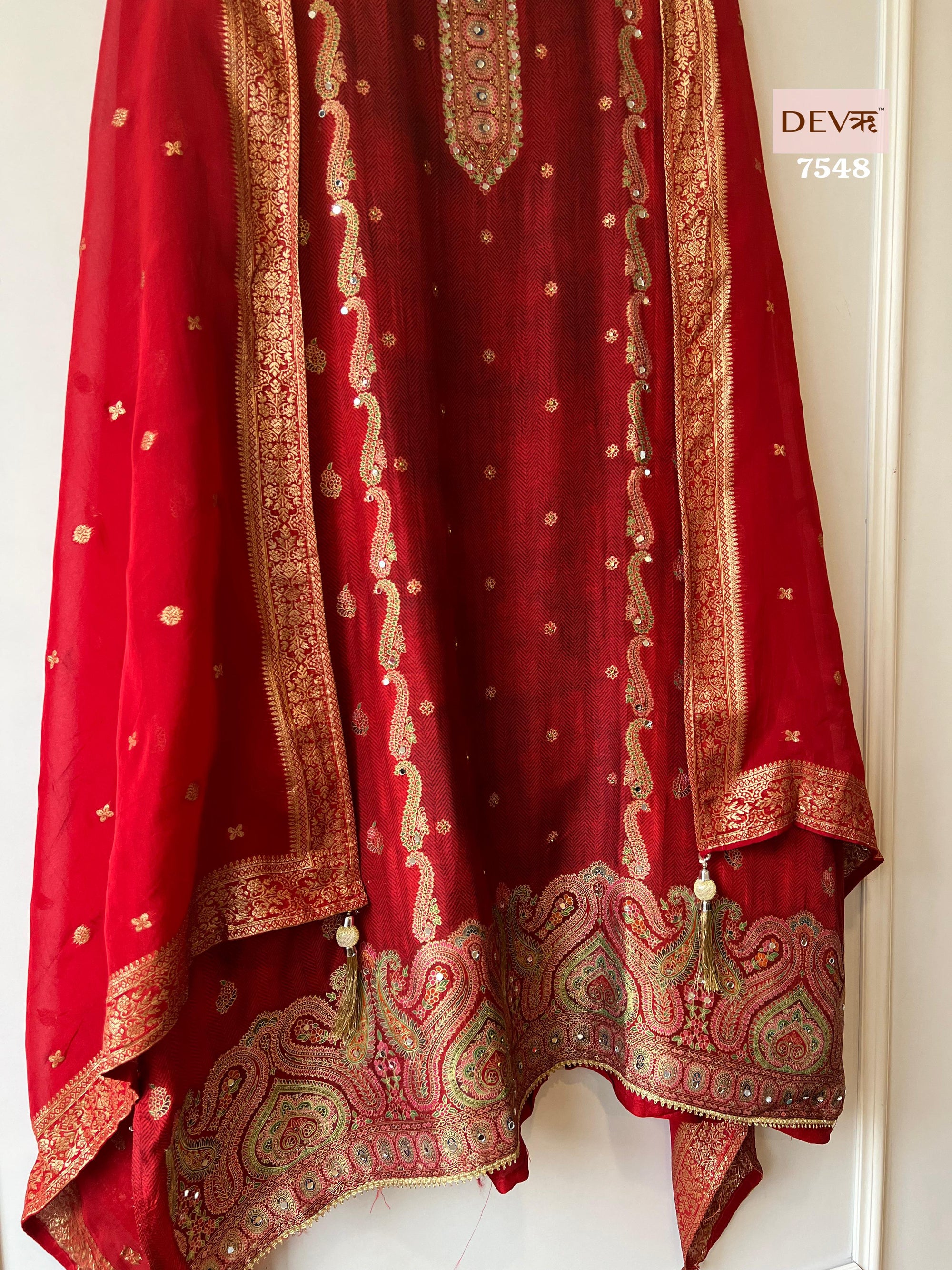 Russian Silk with benarsi weave top with shantoon bottom
