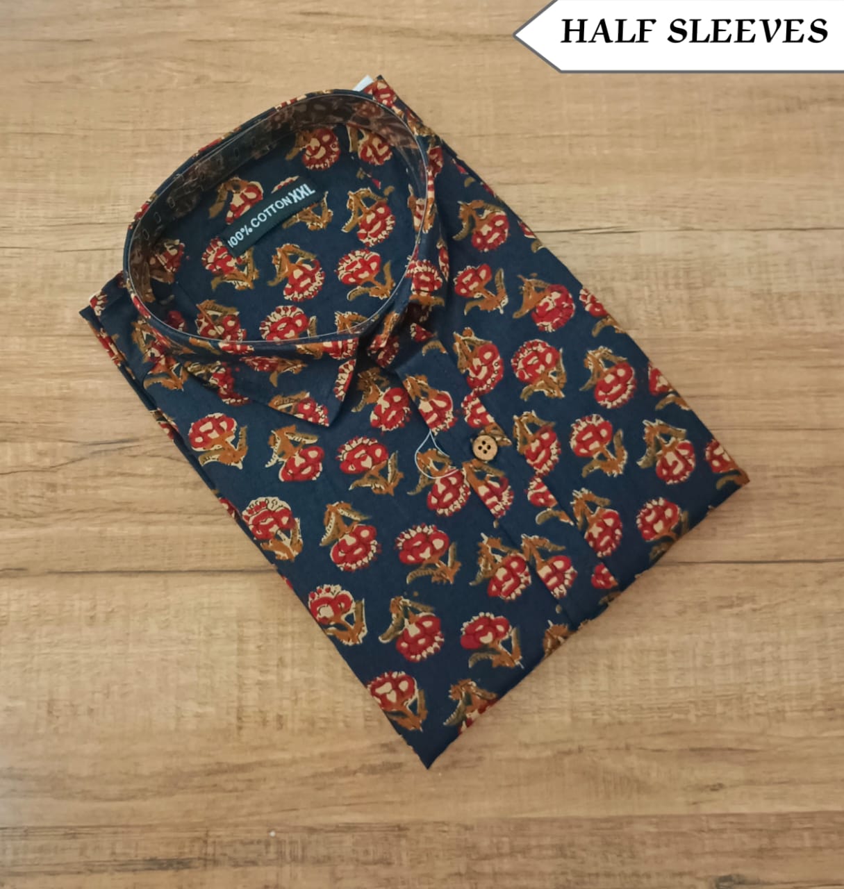 Men's Half Sleeves Cotton Shirt