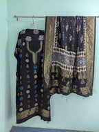 Dola Silk Ajrakh Hand Block 2 pc Suits