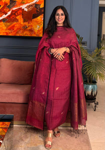 Beautiful Hand Woven Tissue Silk Jamdani Suits