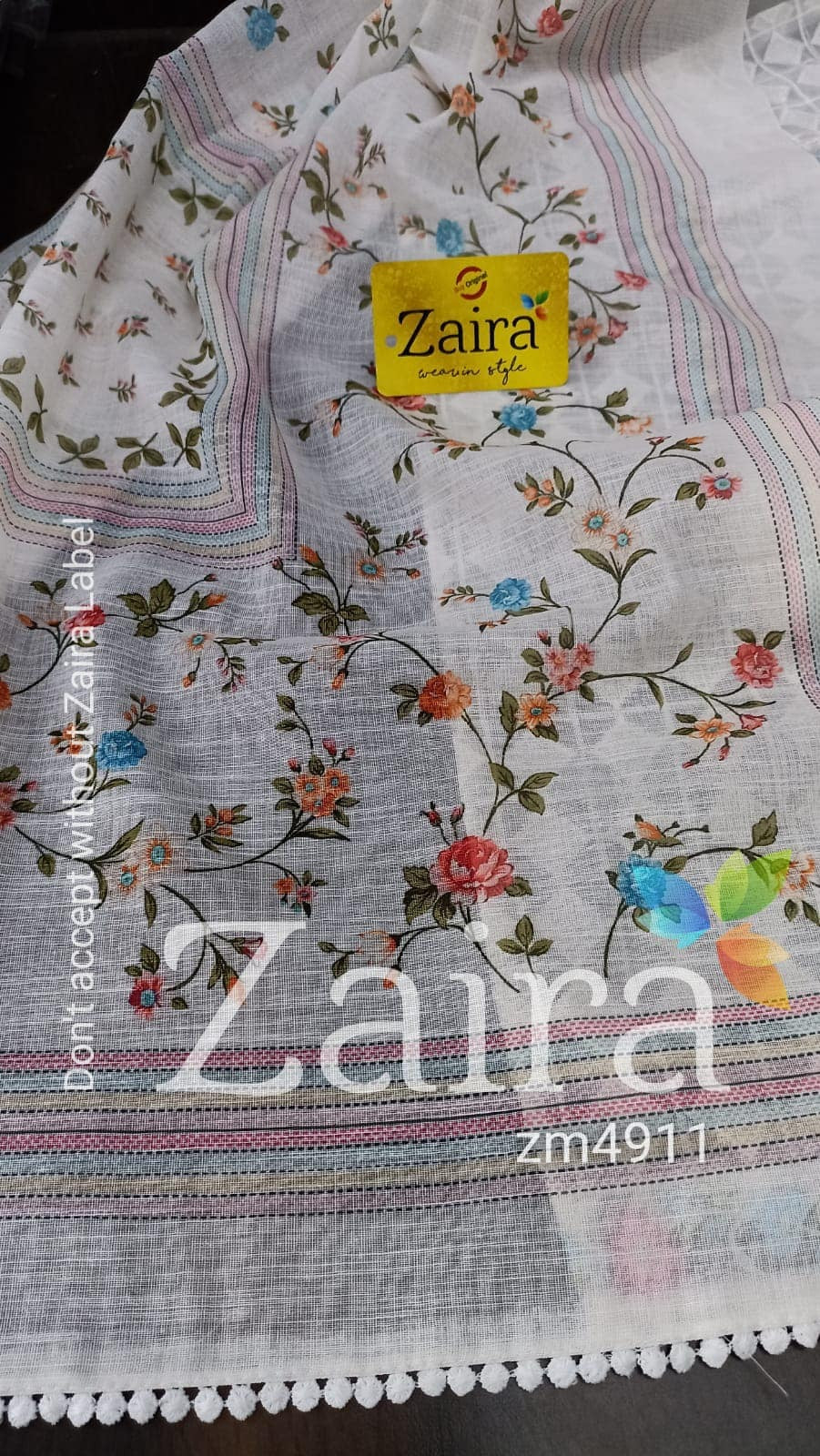 Organza semi-stitched with beautiful sequins n handwork embroidery
