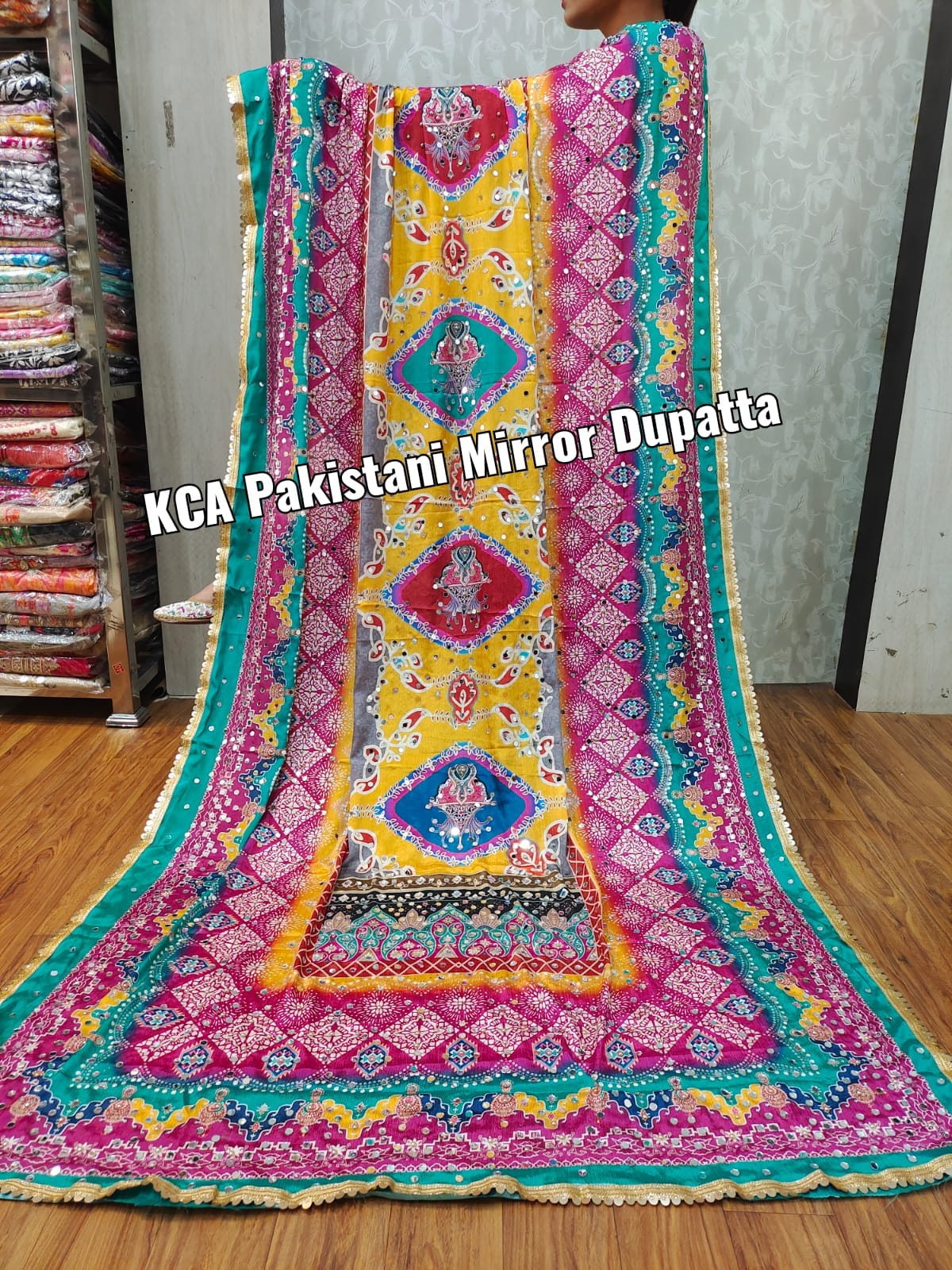Pakistani Mirror Work Chinnon Dupattas