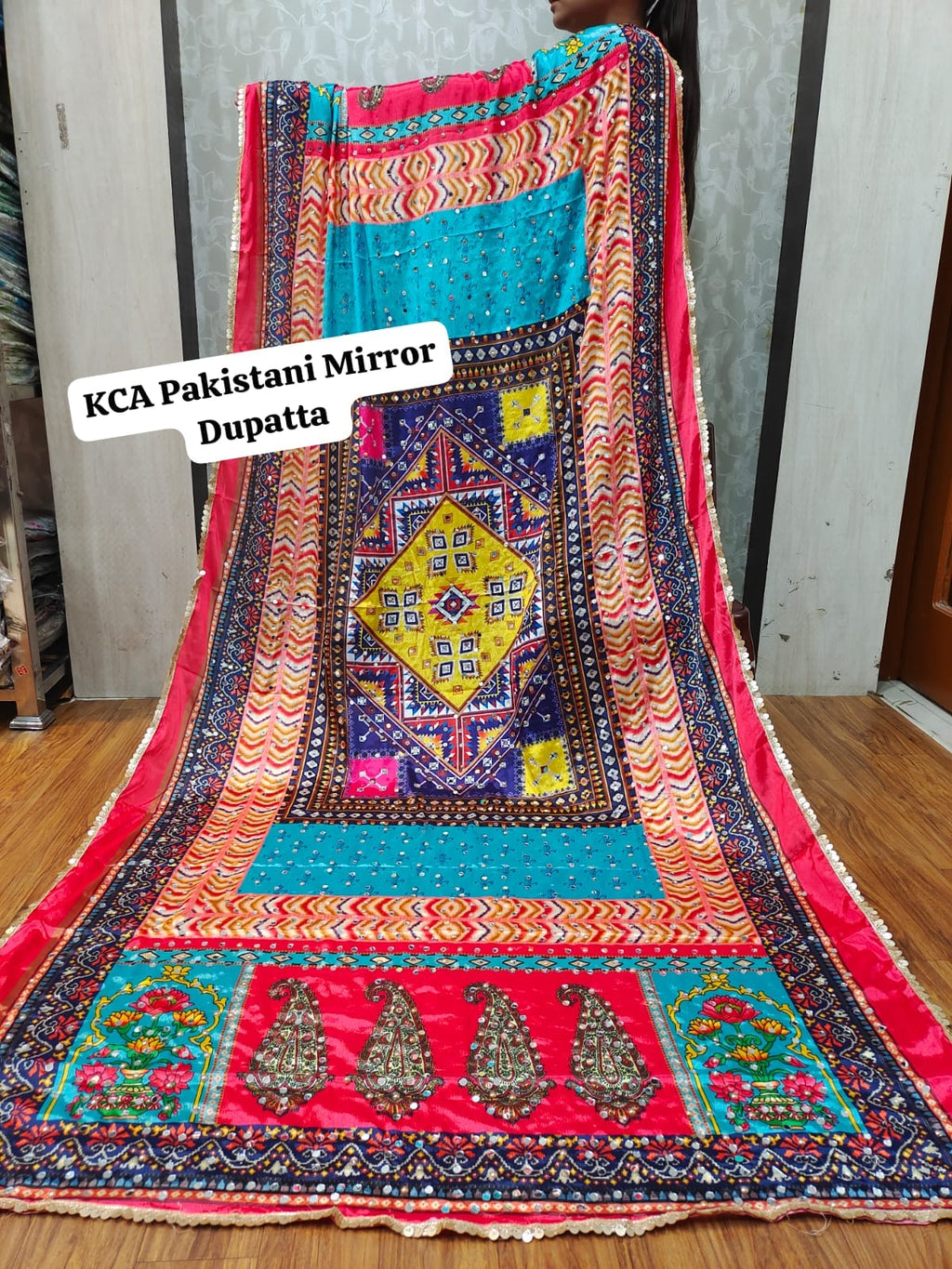 Pakistani Mirror Work Chinnon Dupattas