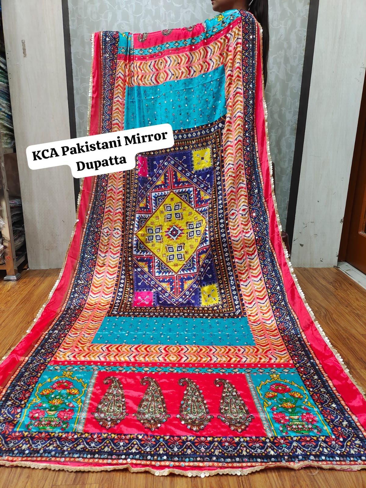 Pakistani Mirror Work Chinnon Dupattas