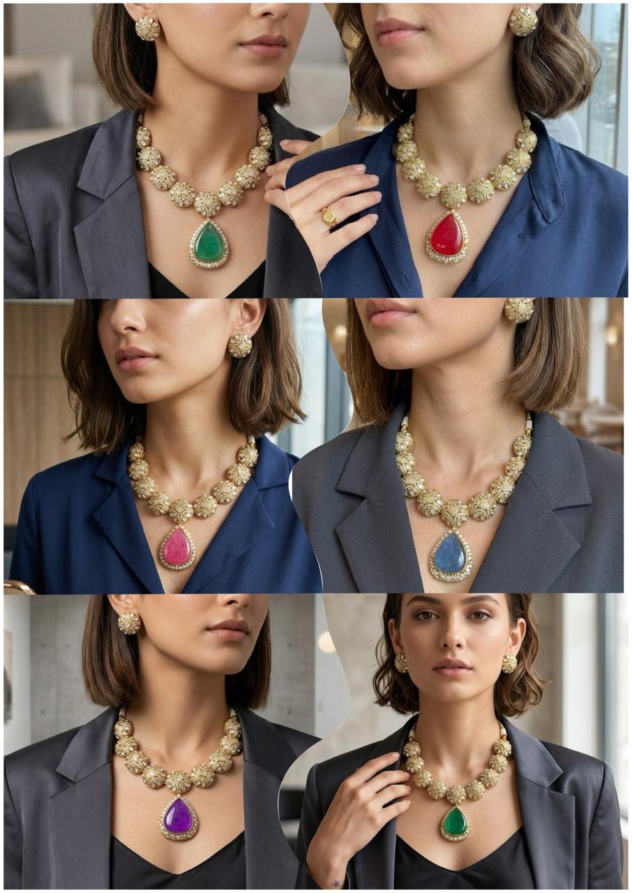 Beautiful Neckline Jewelry Sets No. 22