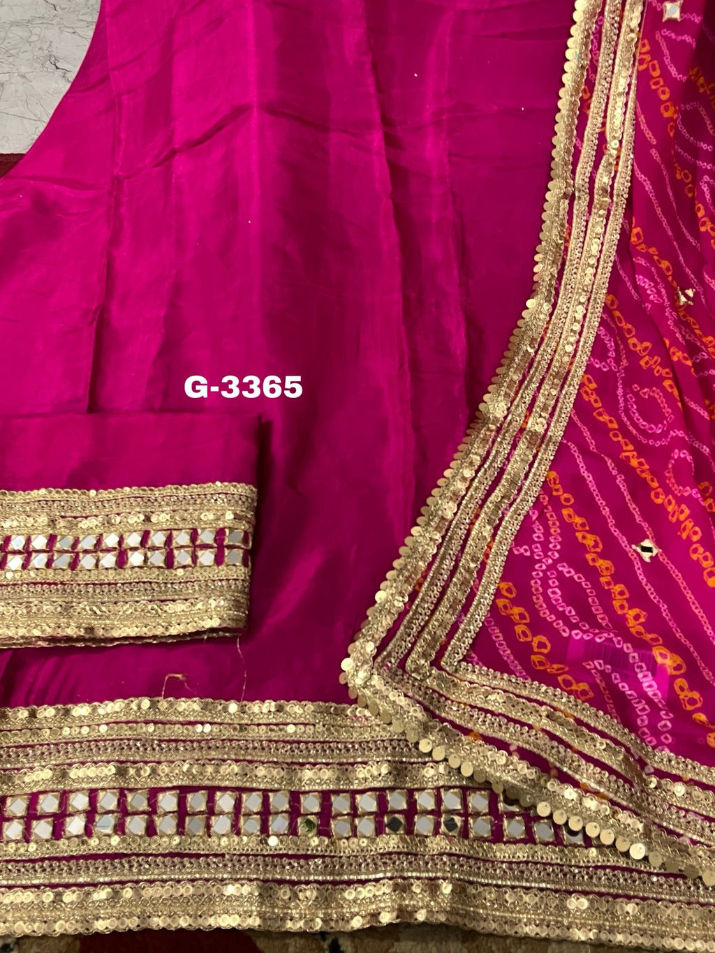 Beautiful Upada Silk Unstitched with sequins and zari embroidery