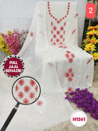 Georgette BENAZEER Full Jaal Handwork Embroidery Suit