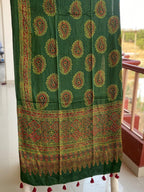 Ajrakh Handblock Modal Silk Dupattas