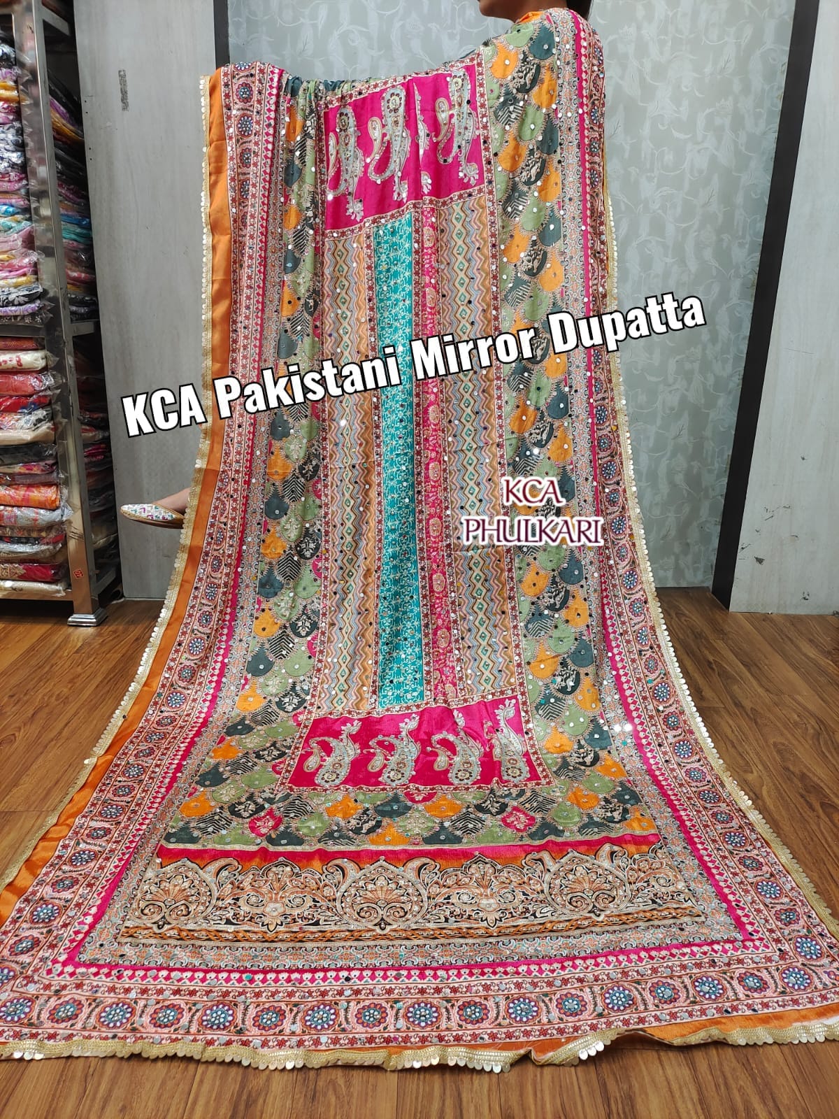 Pakistani Mirror Work Chinnon Dupattas