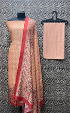 Mercirised Silk Maheshwari Printed Suit