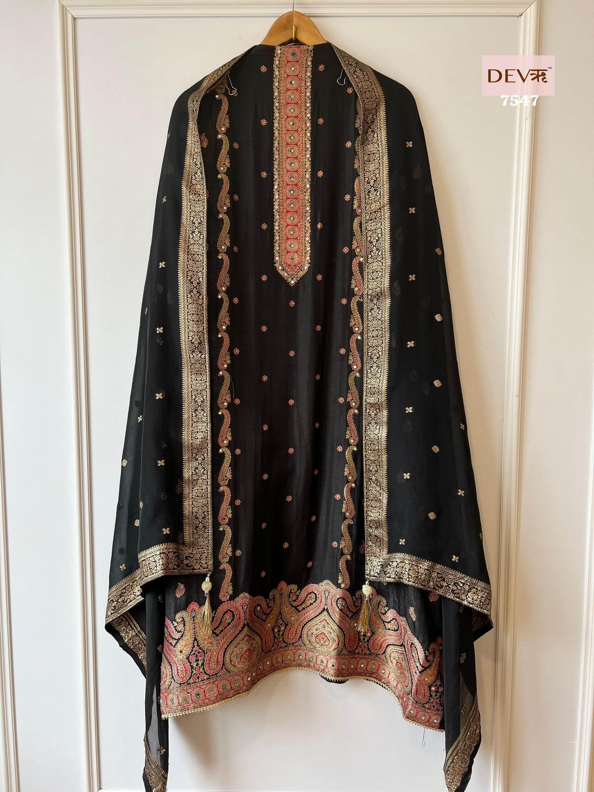 Russian Silk with benarsi weave top with shantoon bottom