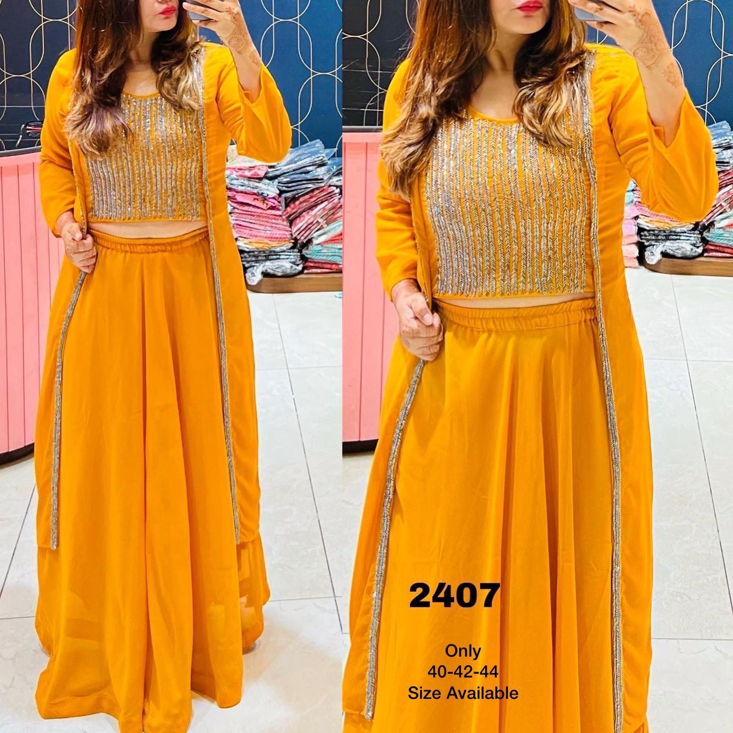 Georgette Dress with handwork