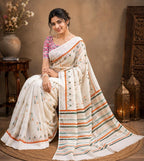 Independence Day Linen Cotton Saree