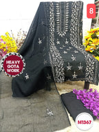 Georgette unstitched with Barik Gota Embroidery