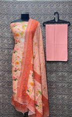 Mercirised Silk Maheshwari Printed Suit