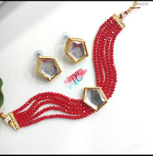 Load image into Gallery viewer, Crystal Moti Kundan Choker Sets