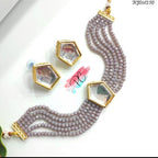 Crystal Moti Kundan Choker Sets