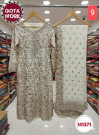 Georgette Chiffon heavy gota patti embroidery suit