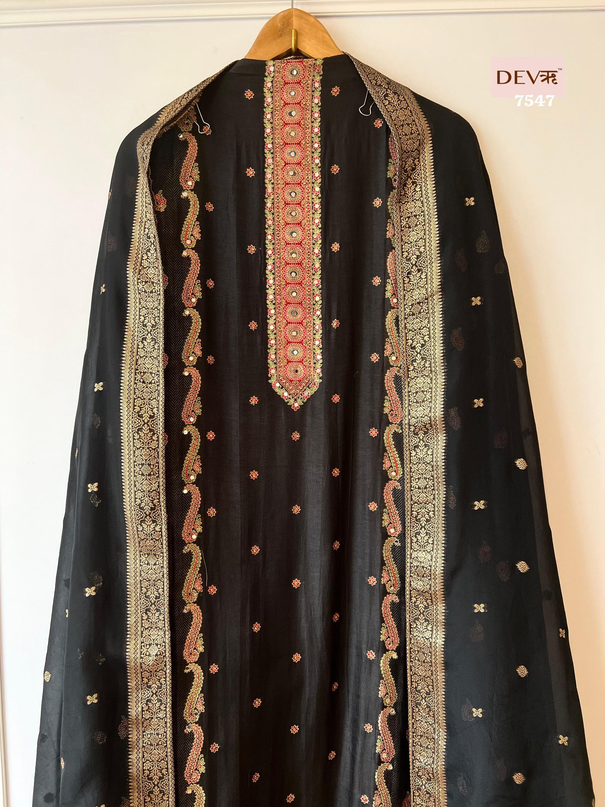 Russian Silk with benarsi weave top with shantoon bottom