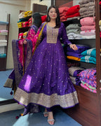 Banarasi Silk Anarkali Set