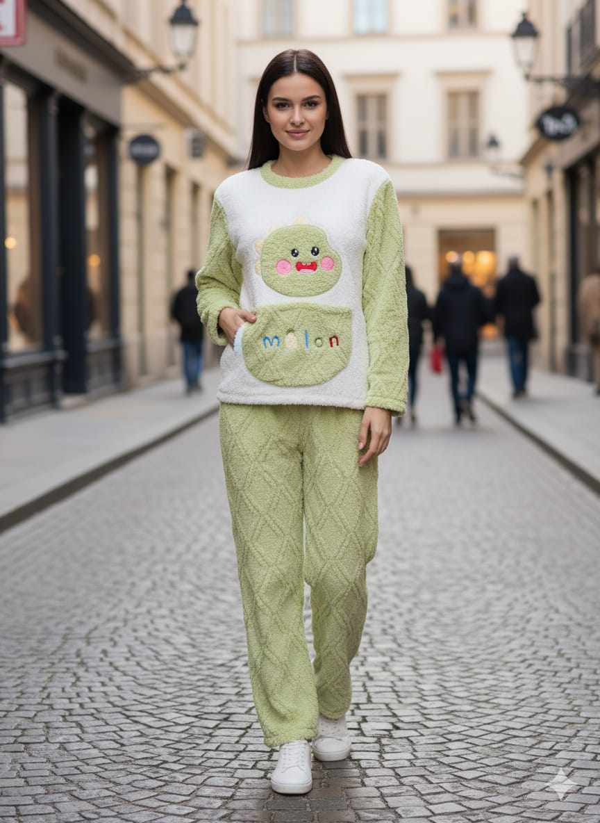 Zipper Puppy Warm Night Suits