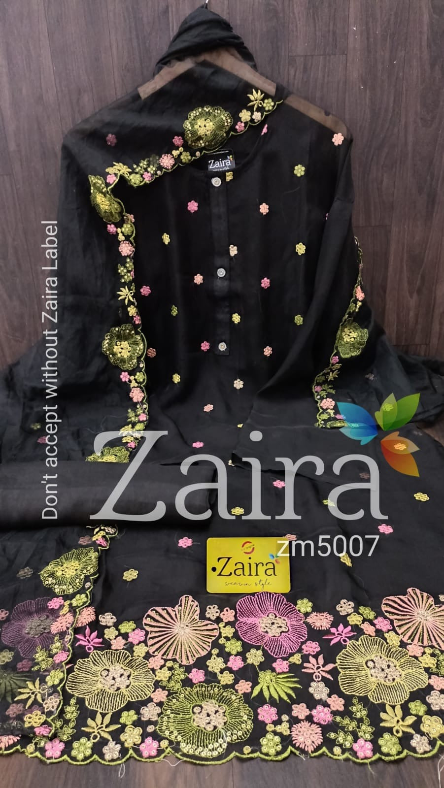 Organza semi-stitched with beautiful embroidery