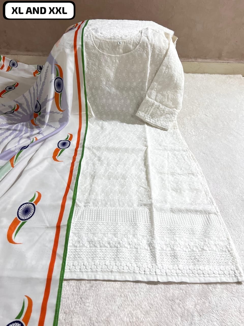 Independence Day Special Kurti with Dupatta