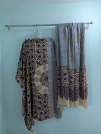 Dola Silk Ajrakh Hand Block 2 pc Suits