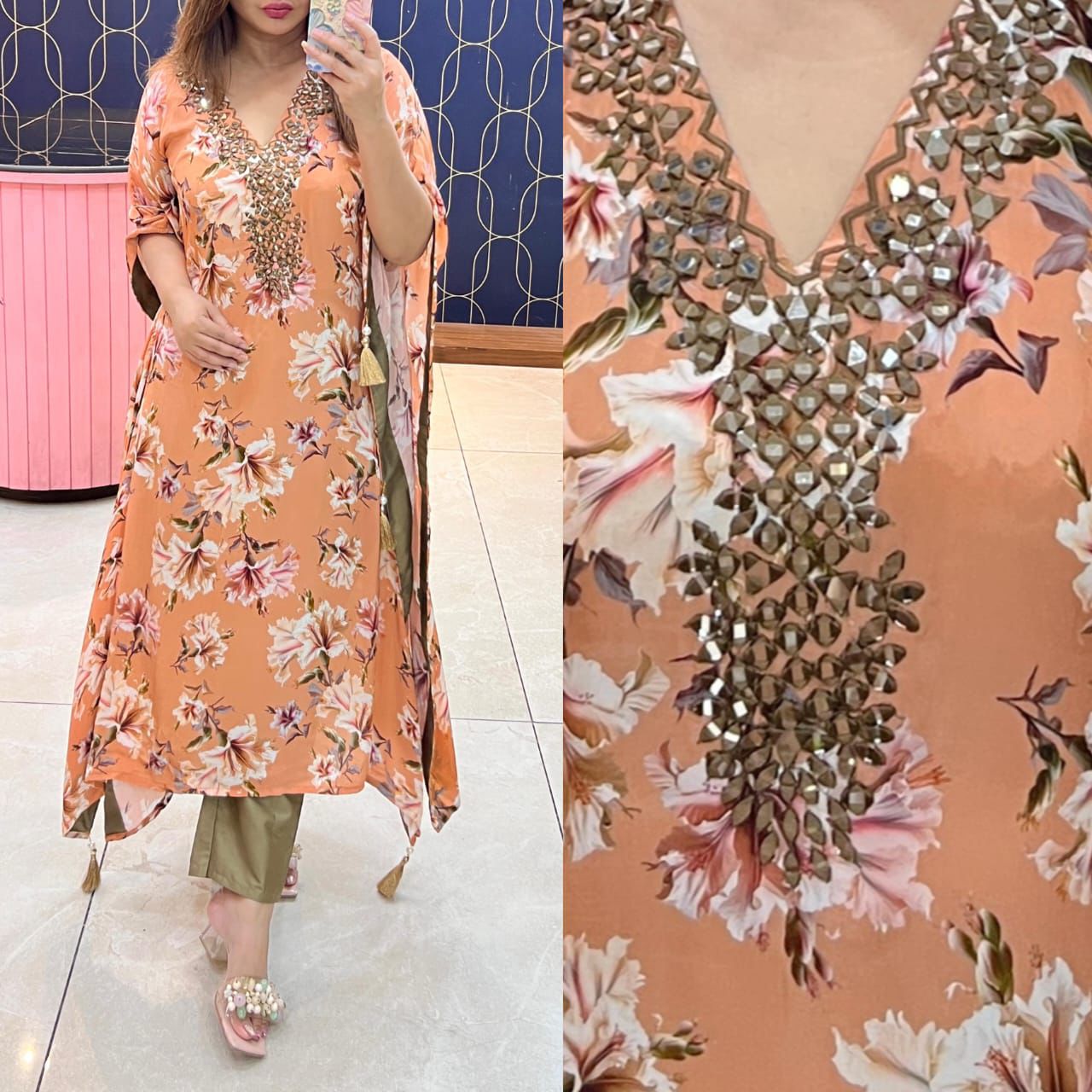 Partywear Kaftan Co-ord Set